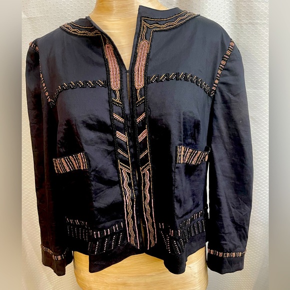 Dkny Jackets & Blazers - Donn Karan/DKNY beaded rayon & elastin jacket Size 14